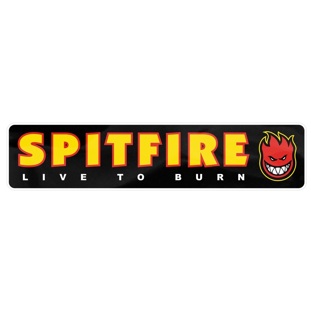 Spitfire Live To Burn Medium Sticker