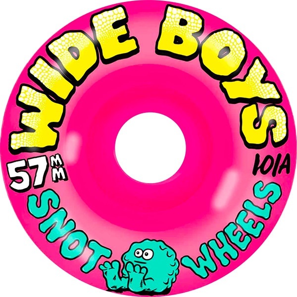 Snot Wheel Co Wide Boys Pink 101A 57mm Skateboard Wheels