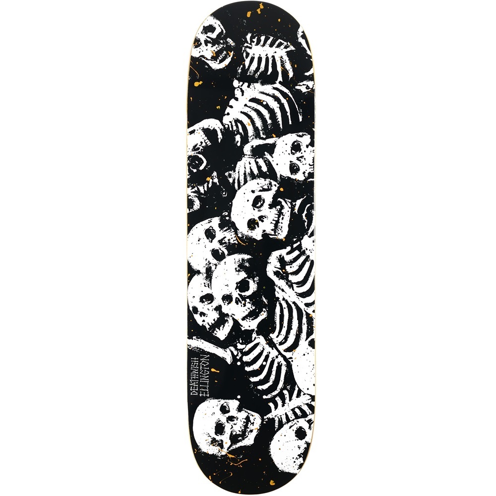 Plateau Skateboard Deathwish Erik Ellington – Crâne Noir – Édition Super Rare
