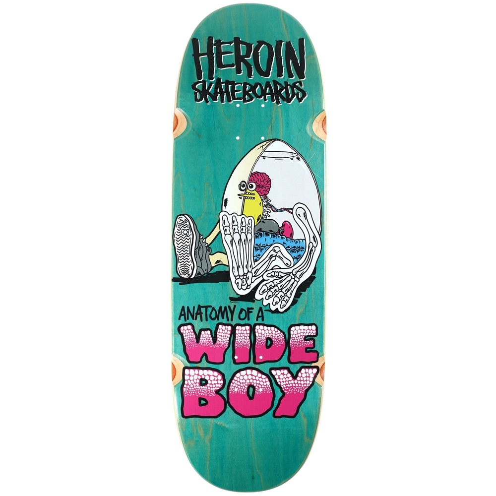 Heroin Anatomy Of A Wide Boy Green 10.4 Skateboard Deck