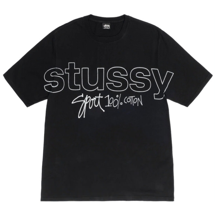 Stussy Sport 100 Pigment Black T-Shirt [Size: M]