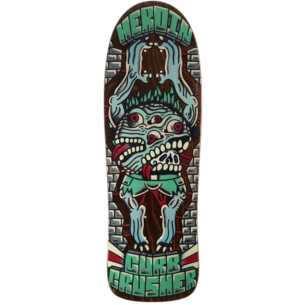 Heroin Curb Crusher X Crawe Brown 10.25 Skateboard Deck