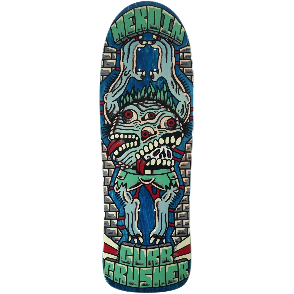 Heroin Curb Crusher X Crawe Blue 10.25 Skateboard Deck
