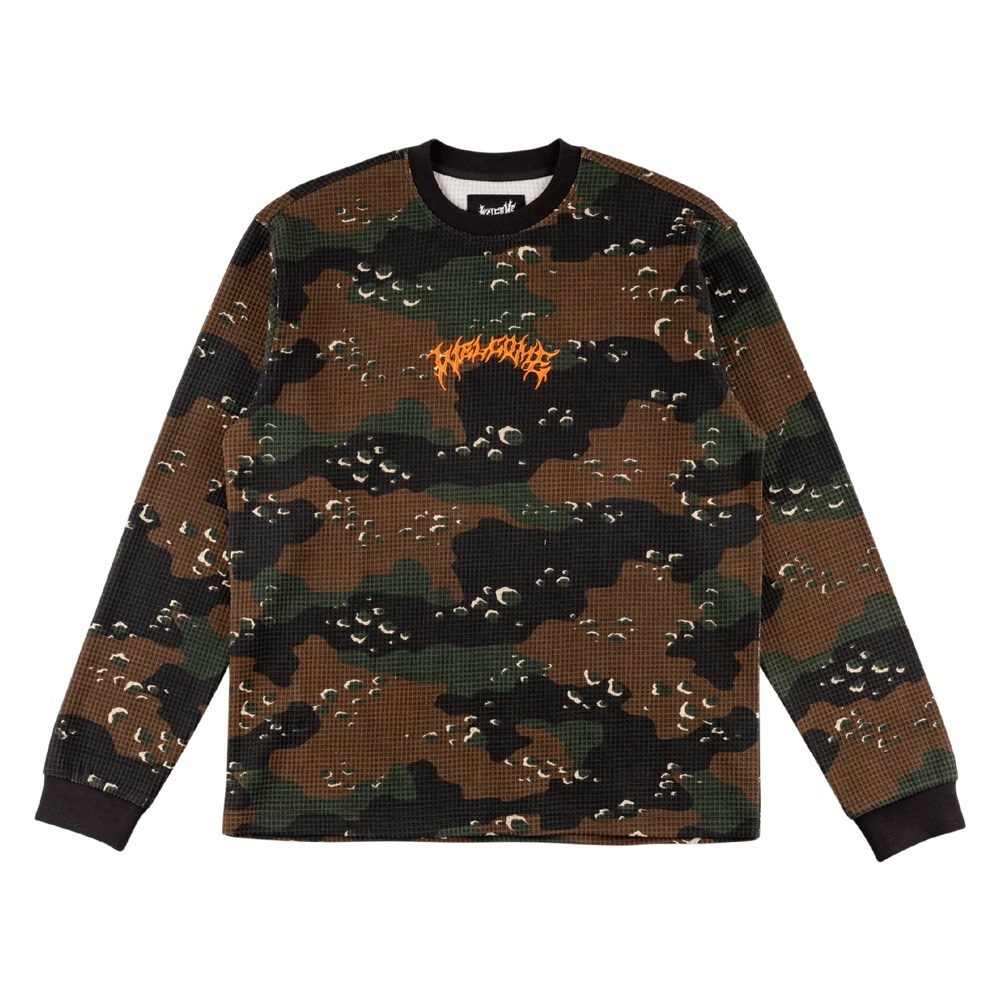 Welcome Skateboards Covert Camo Thermal Timber Long Sleeve Shirt [Size: S]