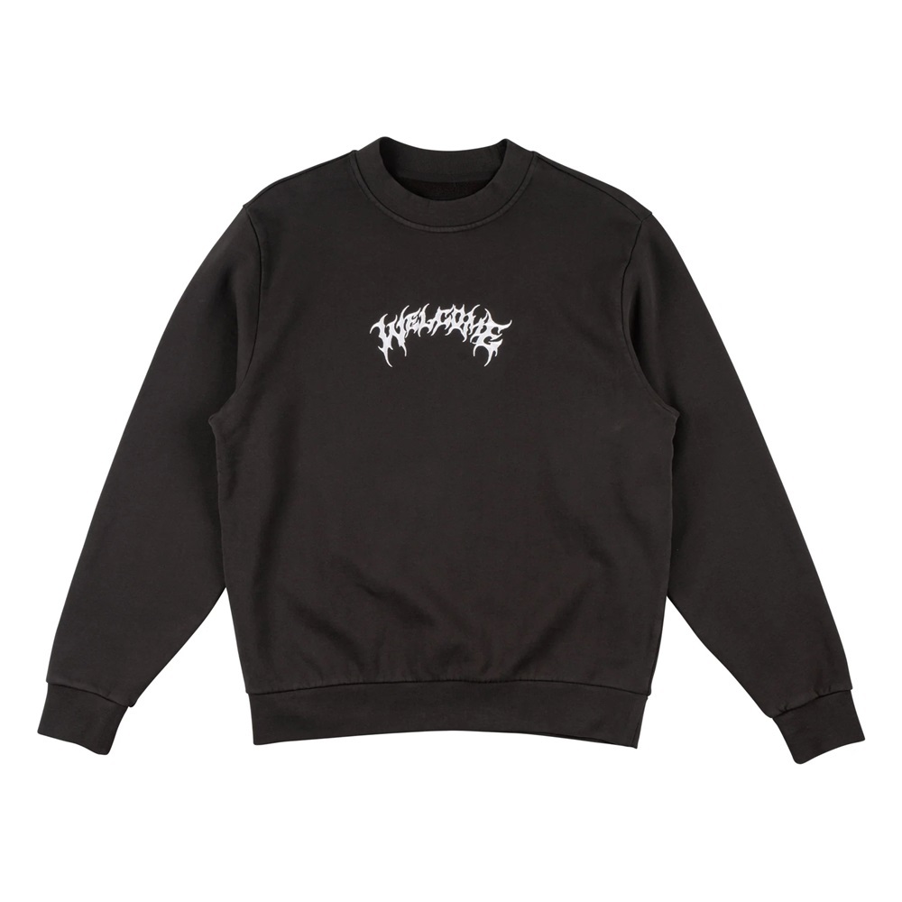Welcome Skateboards Barb Pigment Dyed Raven Crew Jumper [Size: M]