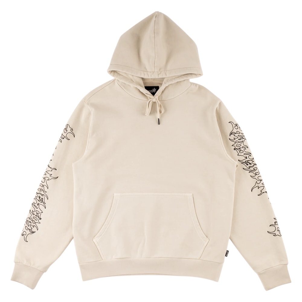Welcome Skateboards Barb Sleeve Embroidered Bone Hoodie [Size: S]
