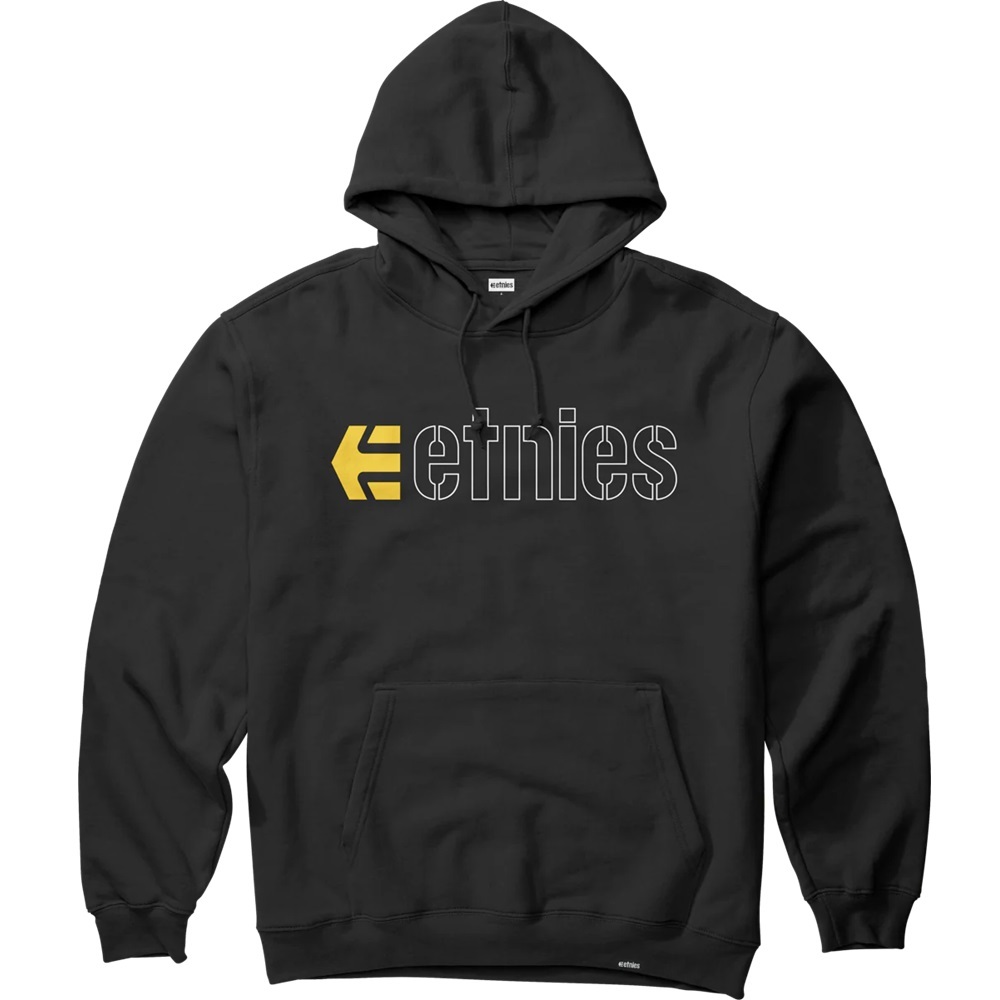 Etnies Ecorp Black White Yellow Hoodie [Size: M]