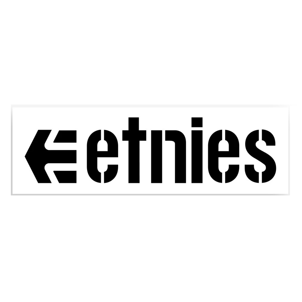 Etnies Team Skateboard Sticker [Colour: White]