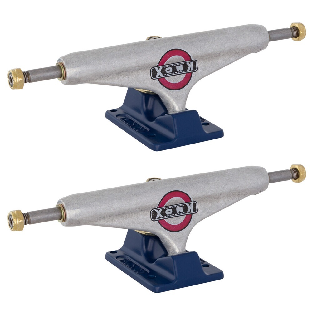 Independent Forged Hollow Knox Silver Blue Set Of 2 Skateboard Trucks [Size: 139]