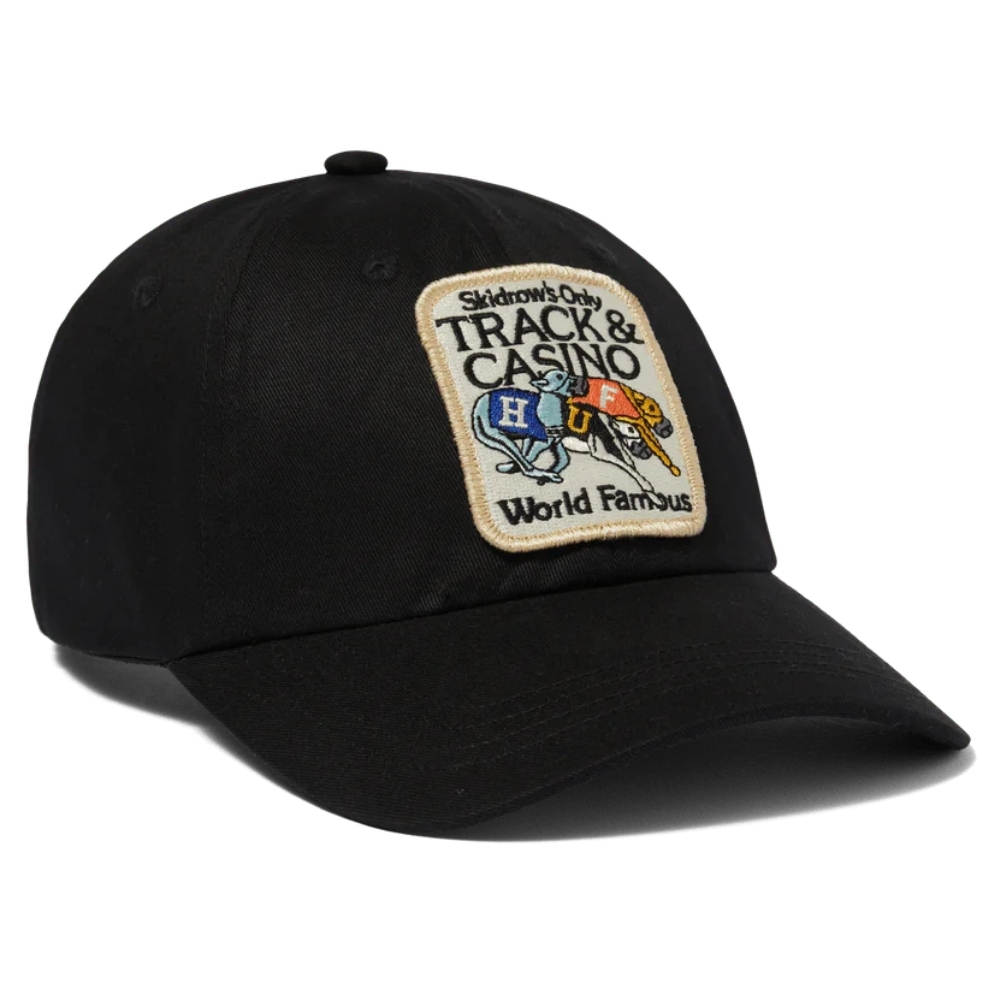 HUF Long Shot Curved 6 Panel Black Hat