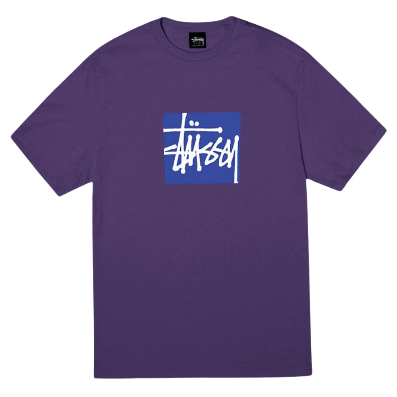 Stussy Stock Box Heavy Weight Grape T-Shirt [Size: S]