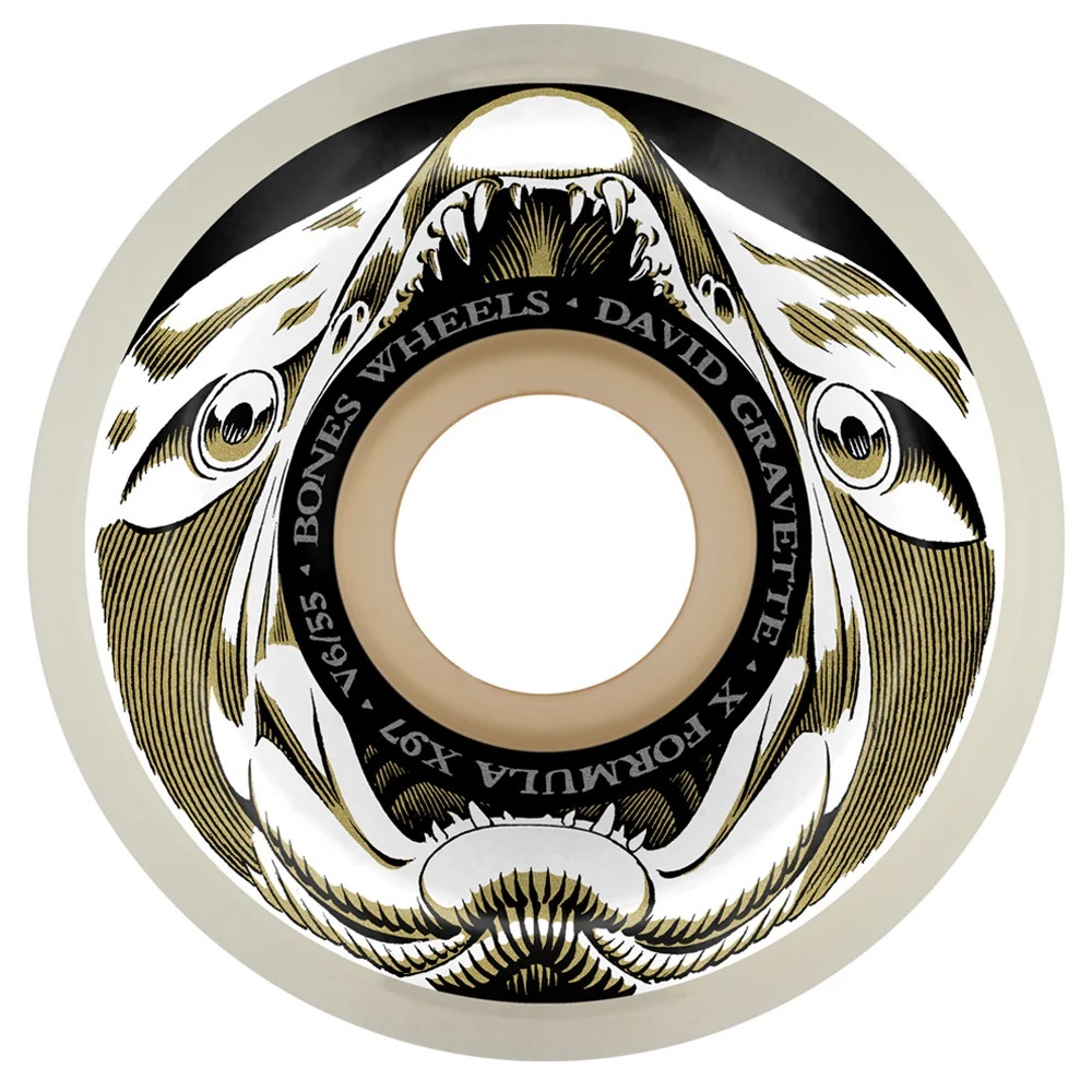 Bones X-Formula Gravette Salmon Illa Wide Cut V6 97A 55mm Skateboard Wheels
