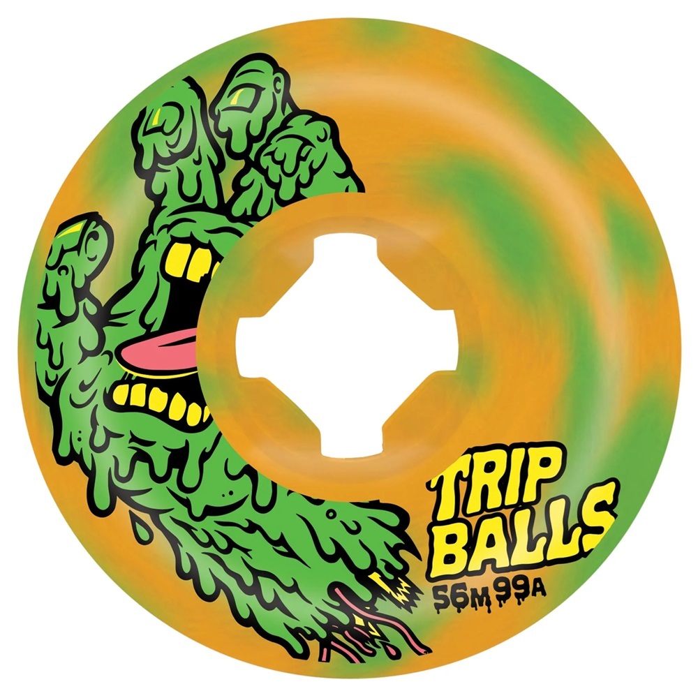 Slime Balls Face Melt Green Orange 99A 56mm Skateboard Wheels