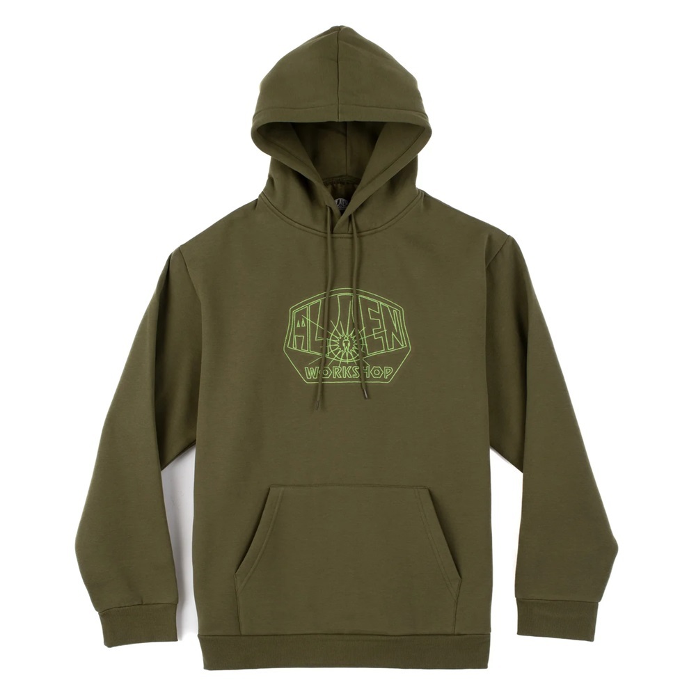 Alien Workshop OG Logo Lines Olive Hoodie [Size: S]