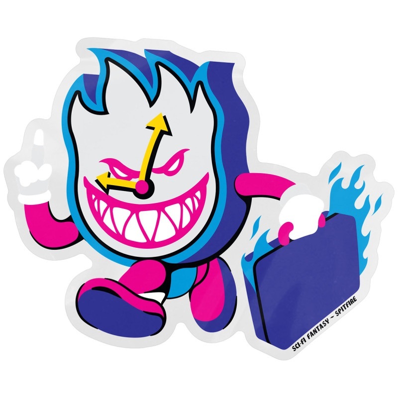 Spitfire Sci Fi Burning Time Small Sticker