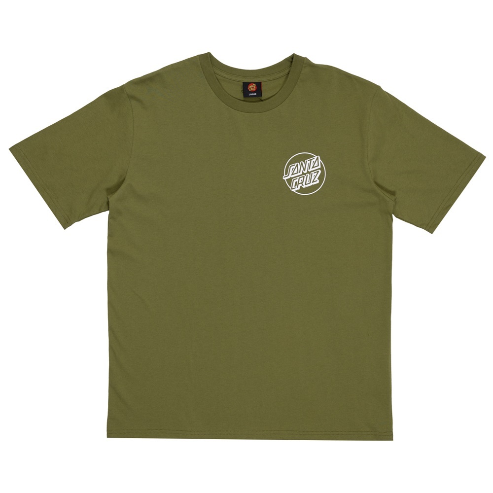 Santa Cruz Opus Screaming Hand Olive Green T-Shirt [Size: S]