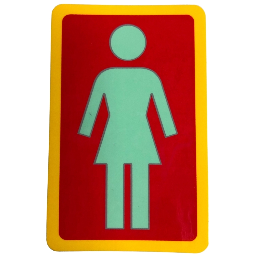 Girl Skateboards OG Decal 6" Sticker [Colour: Red Green]