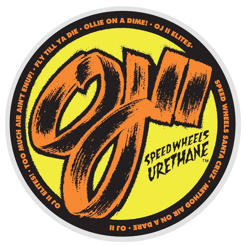 OJ Wheels Speedwheels Elite Orange Black Sticker OJ Wheels Speedwheels Elite Orange Black Sticker