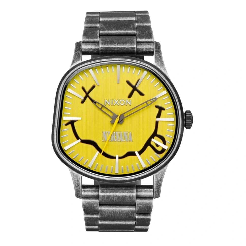 Nixon Nirvana Sentry Wobble Yellow Nirvana Smiley Watch