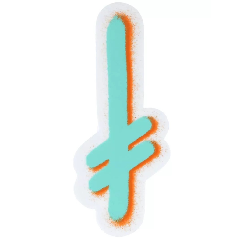 Deathwish Gang Logo 5.5" Skateboard Sticker [Colour: Teal Orange]