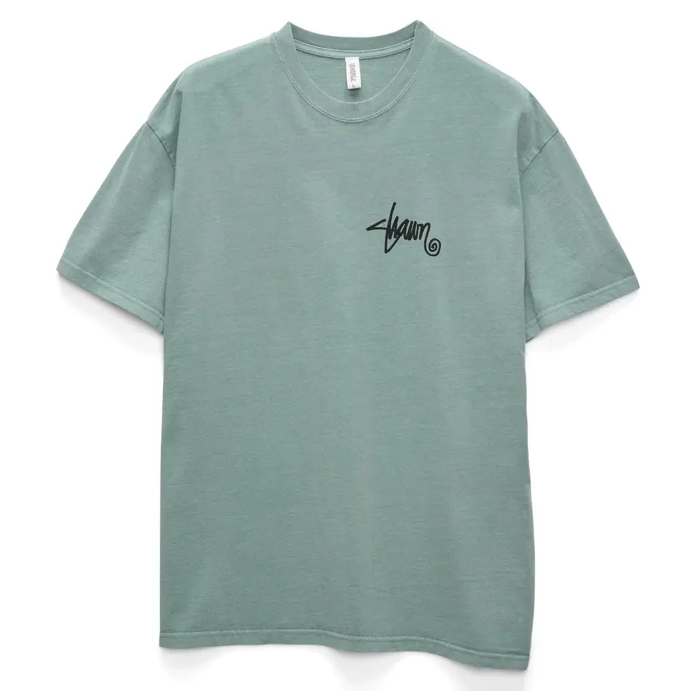 S/Double Shawn Script Washed Sage T-Shirt [Size: S]