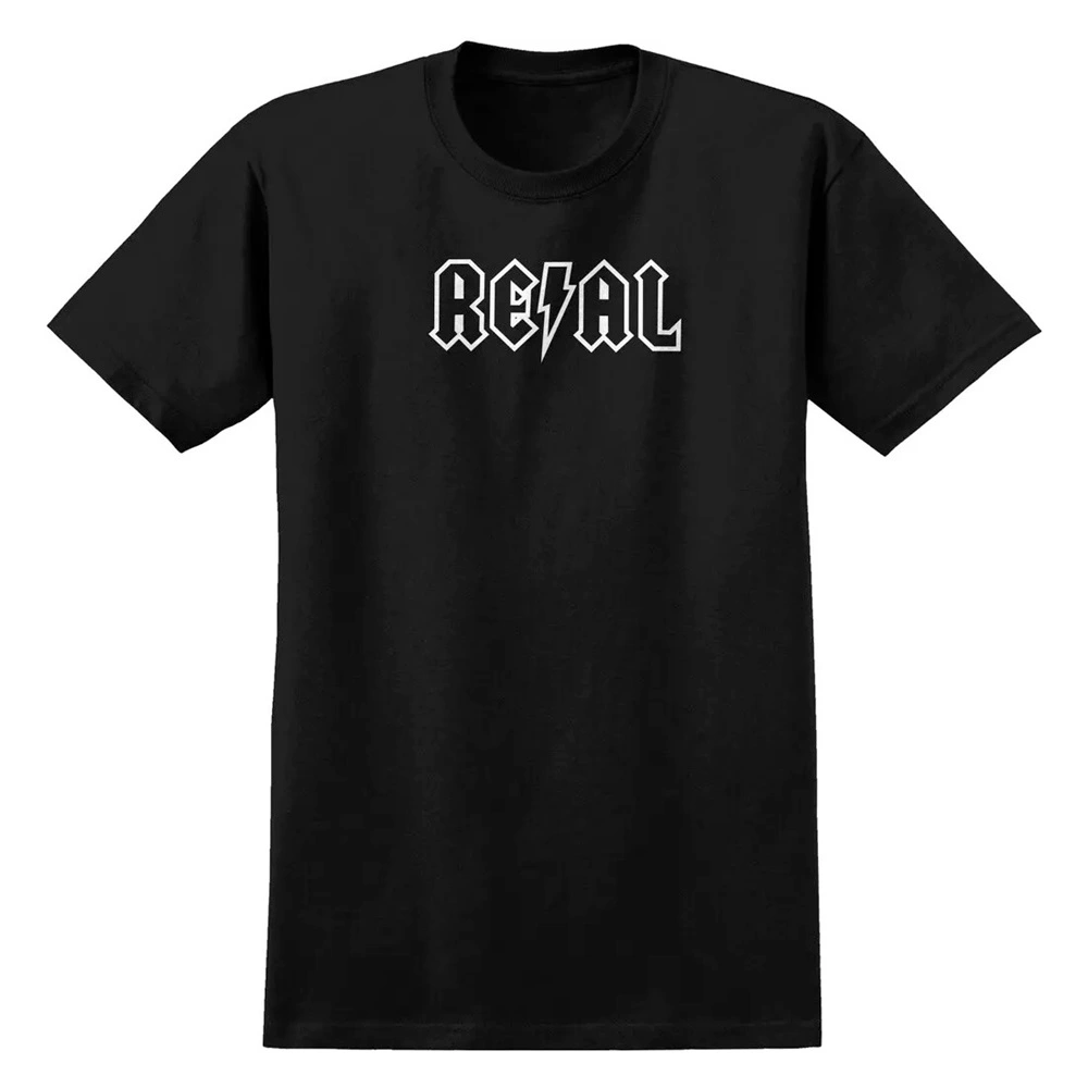 Real Skateboards Deeds Black White T-Shirt [Size: S]