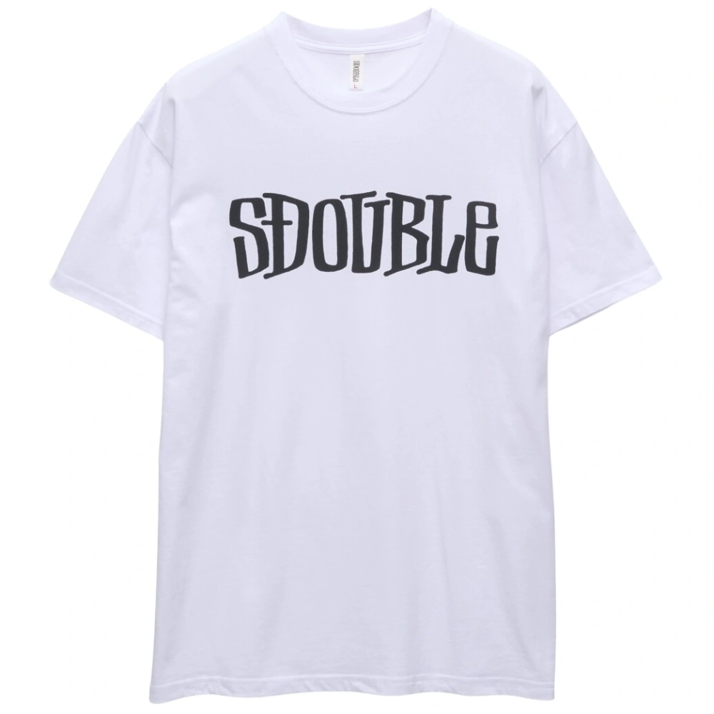 S/Double Design By White T-Shirt [Size: M]