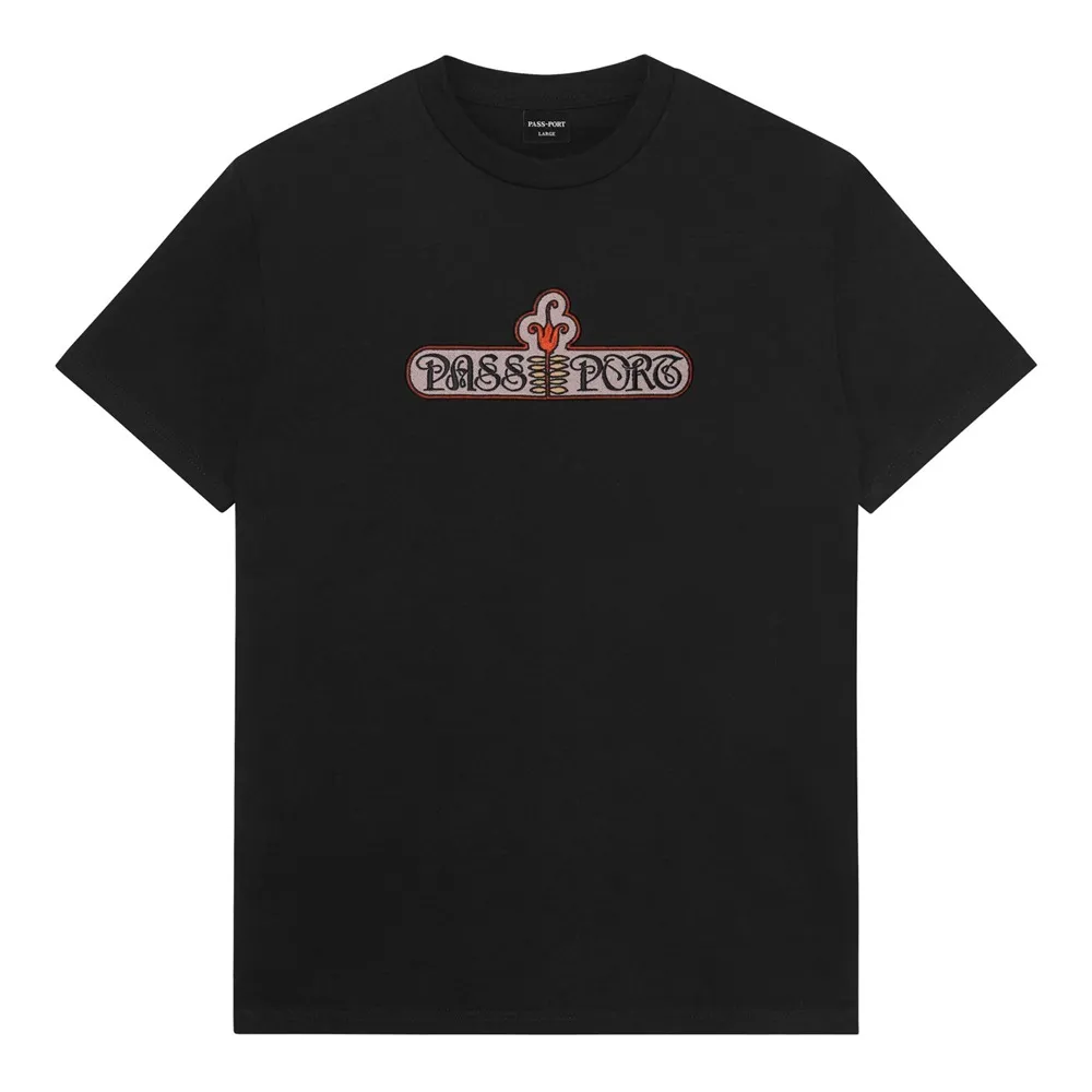 Passport Gardenia Black T-shirt [Size: L]