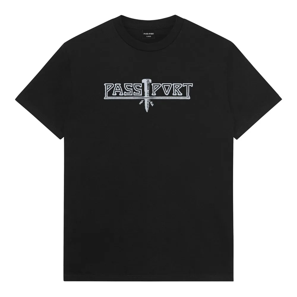 Passport Screwed Black T-shirt [Size: M]
