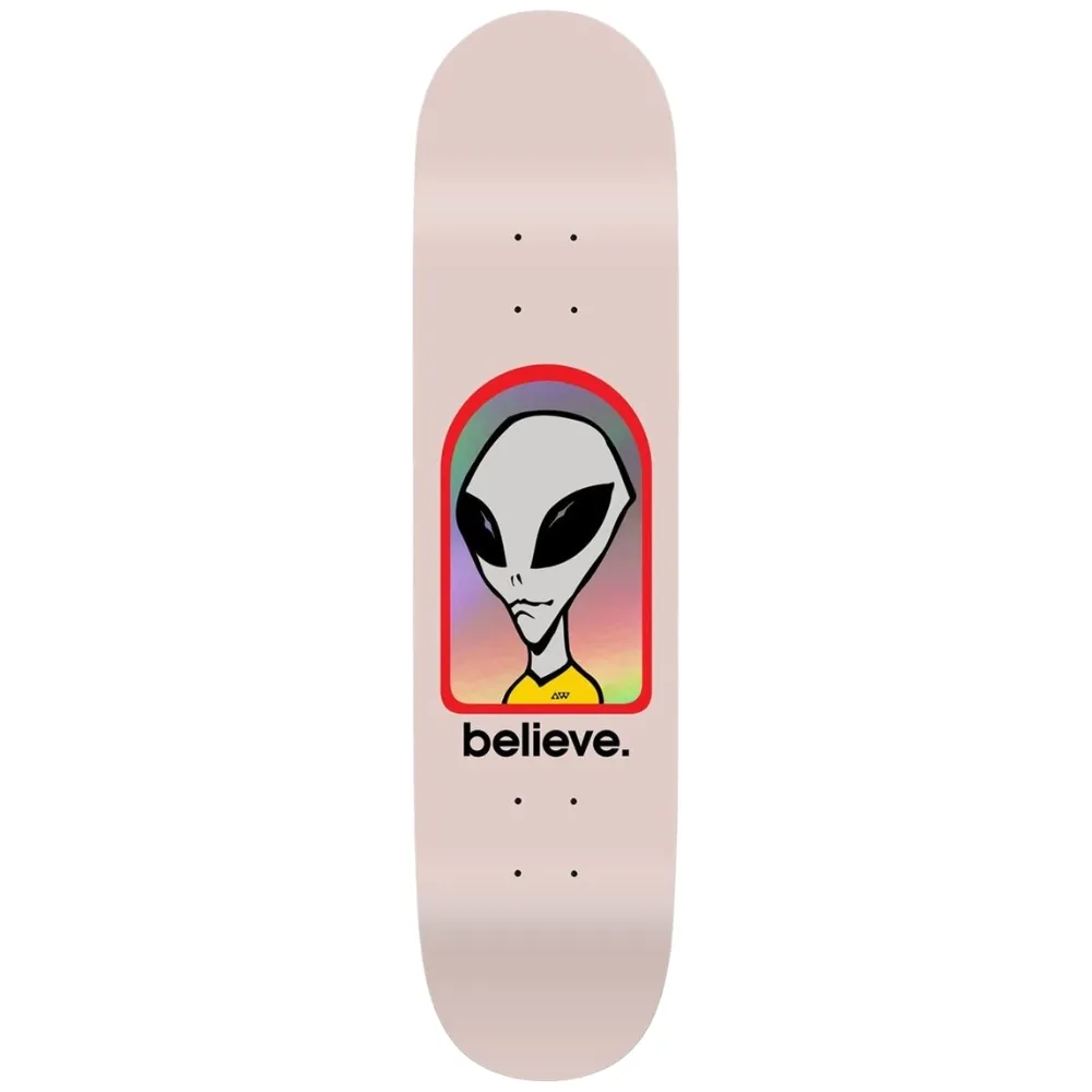 Alien Workshop Believe Hologram Pink 8.0 Skateboard Deck