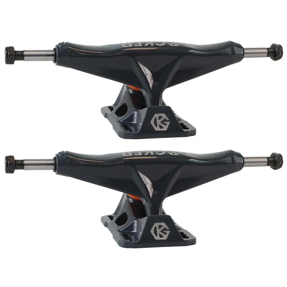 Grind King Locker Battleship Grey Set Of 2 Skateboard Trucks [Size: 8.00]