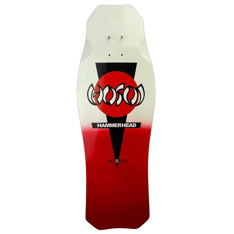 Hosoi Hammerhead Double Take Red White Dip Reissue Skateboard Deck
