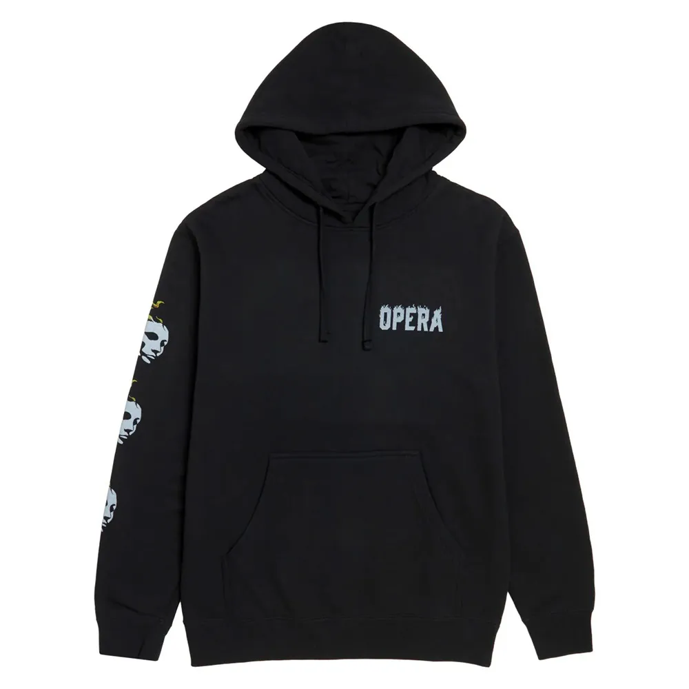 Opera Fire Mask Black Hoodie [Size: M]