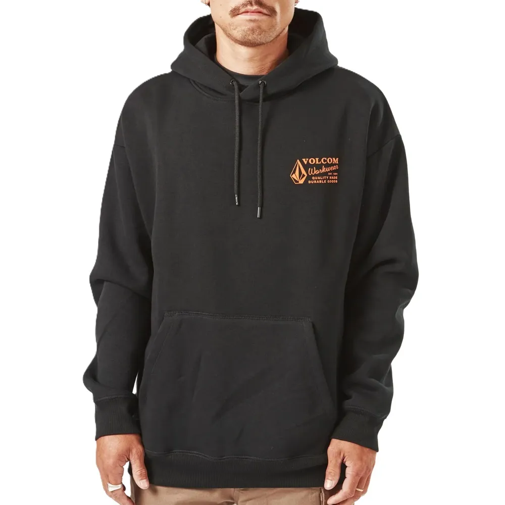 Volcom Workwear Fleece Black Hoodie [Size: M]