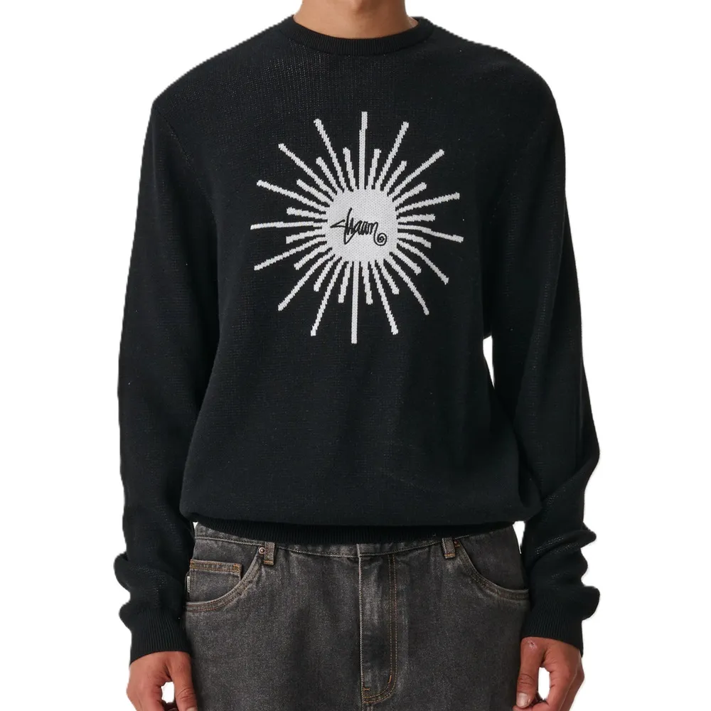 S/Double Sunburst Black Sweater [Size: M]