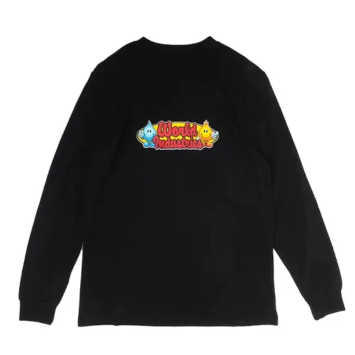 World Industries Oval World Logo Black Youth Long Sleeve Shirt [Size: 8]