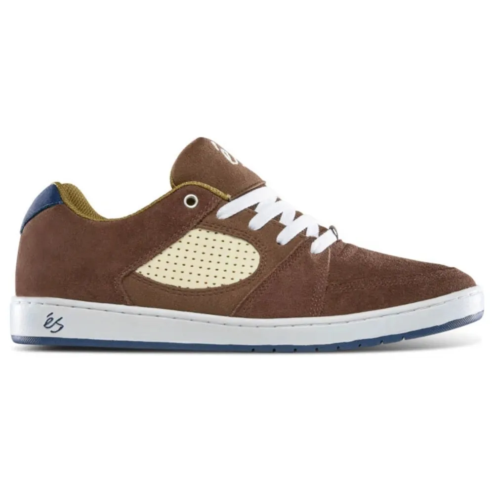 Es Accel Slim Brown Tan Blue Mens Skate Shoes [Size: US 9]