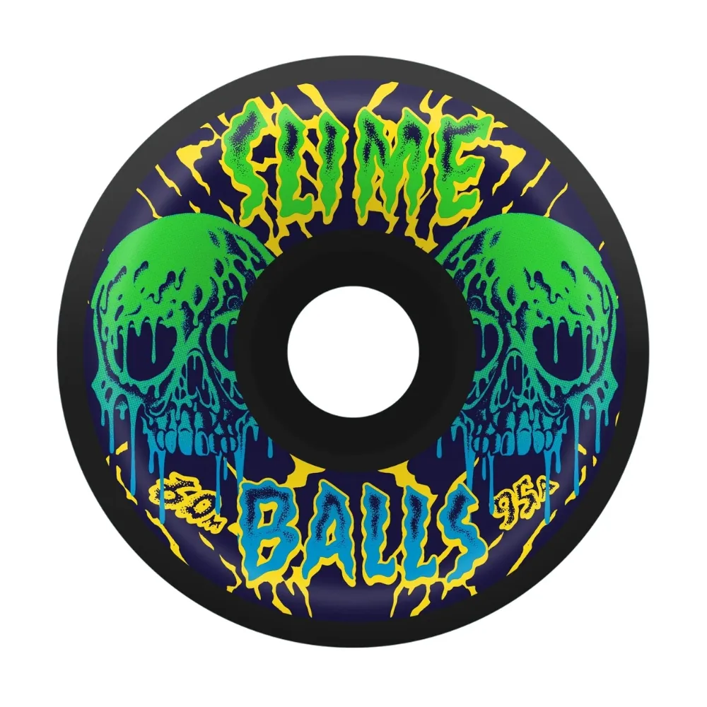 Slime Balls Skulls Vomits Black 95A 60mm Skateboard Wheels