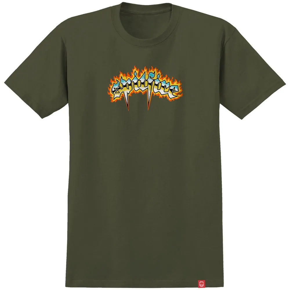 Spitfire Chrome Venom Military Green T-Shirt [Size: M]