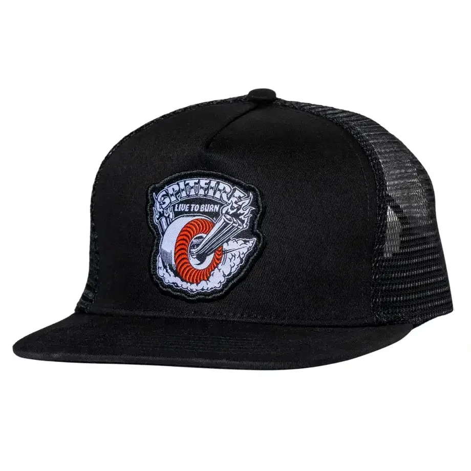 Spitfire Burnout Black Trucker Hat