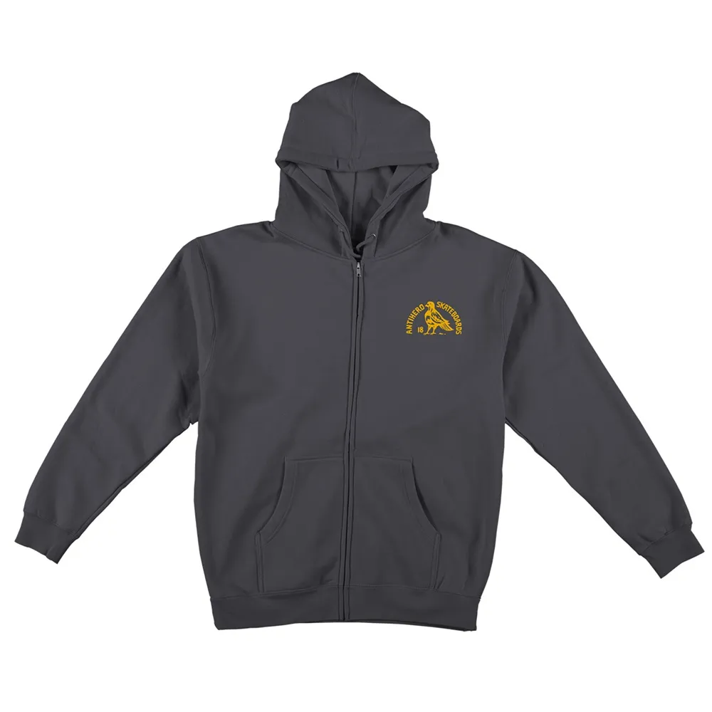 Anti Hero Rock Dove Charcoal Zip Hoodie [Size: M]