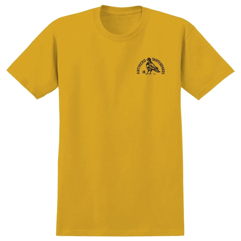 Anti Hero Rock Dove Mustard Black T-Shirt [Size: M]