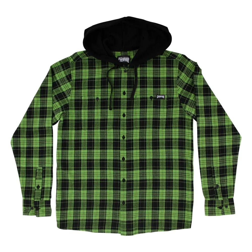 Creature Bat Relic Green Long Sleeve Flannel [Size: S]
