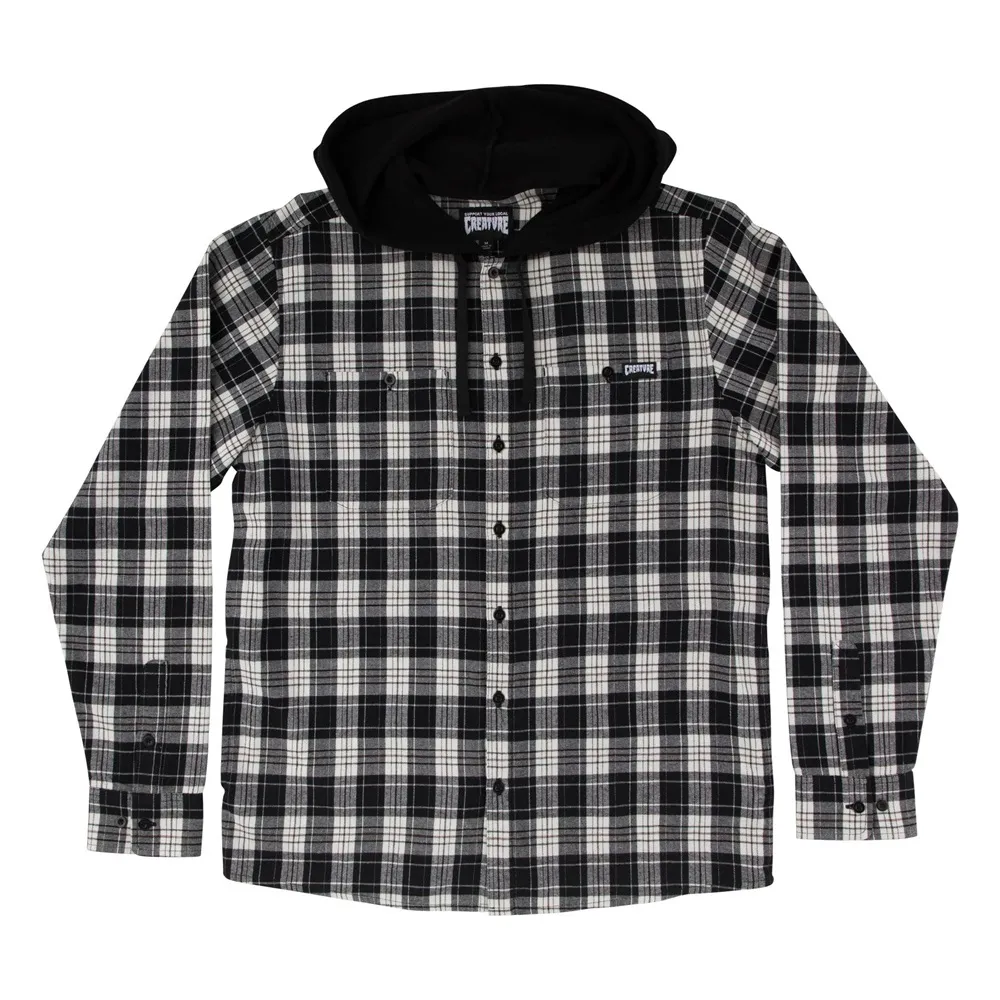 Creature Bat Relic White Long Sleeve Flannel [Size: L]