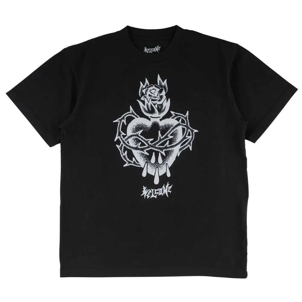 Welcome Skateboards Hallowed Black T-Shirt [Size: M]