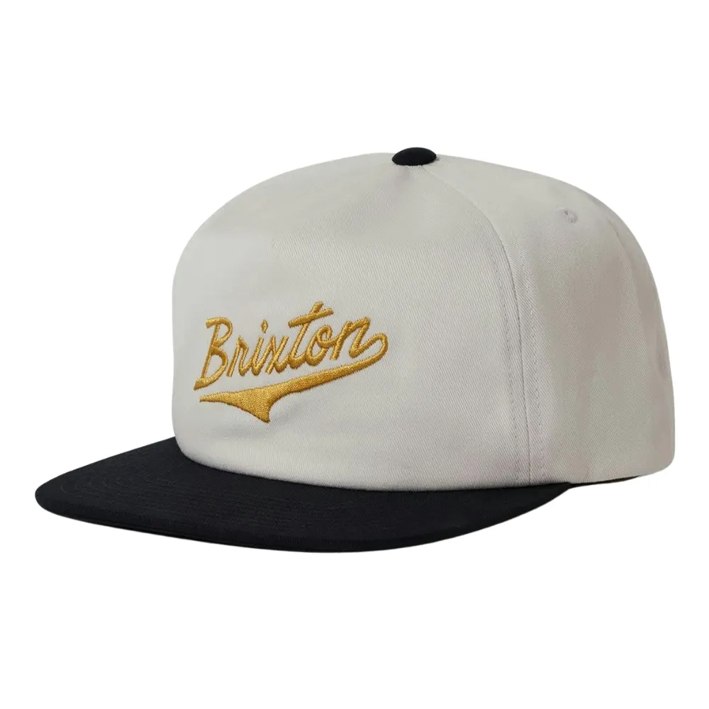 Brixton The League MP Black Off White Snapback Hat