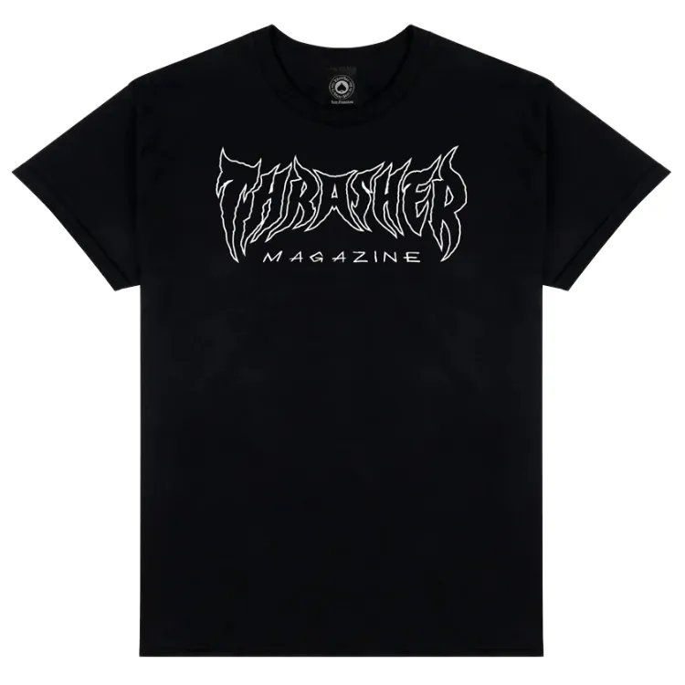 Thrasher Metal Black T-Shirt [Size: M]