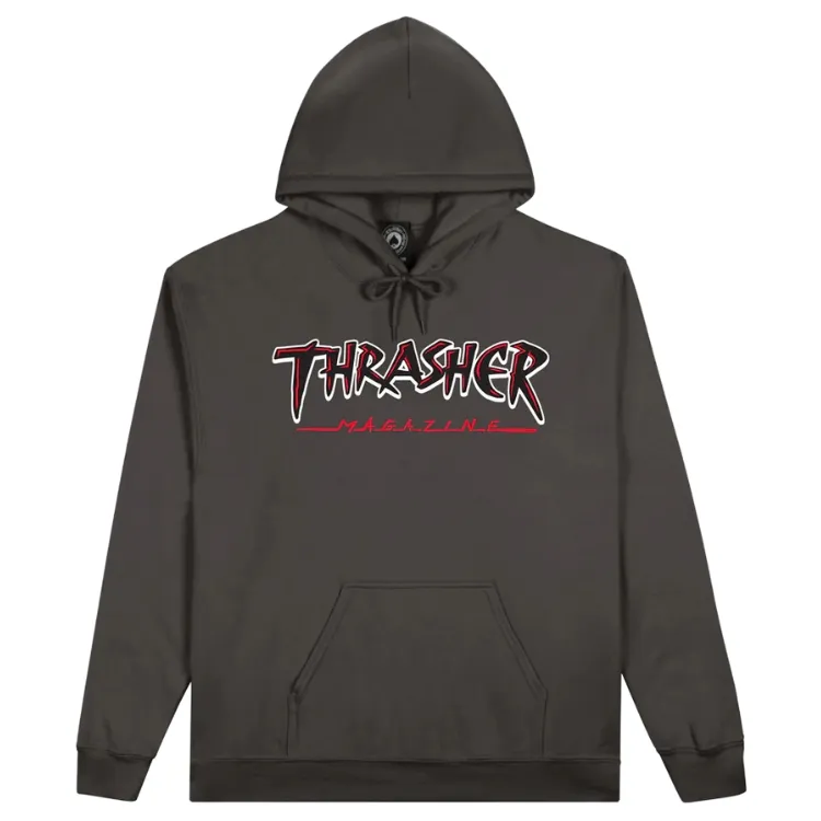 Thrasher Slash Charcoal Hoodie [Size: M]