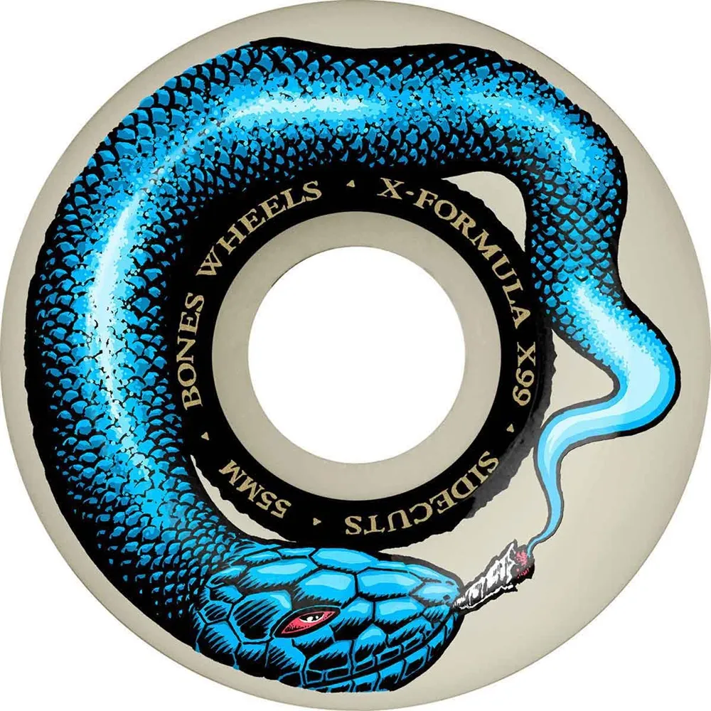 Bones X-Formula Smokin Snake Side Cut V5 99A 55mm Skateboard Wheels
