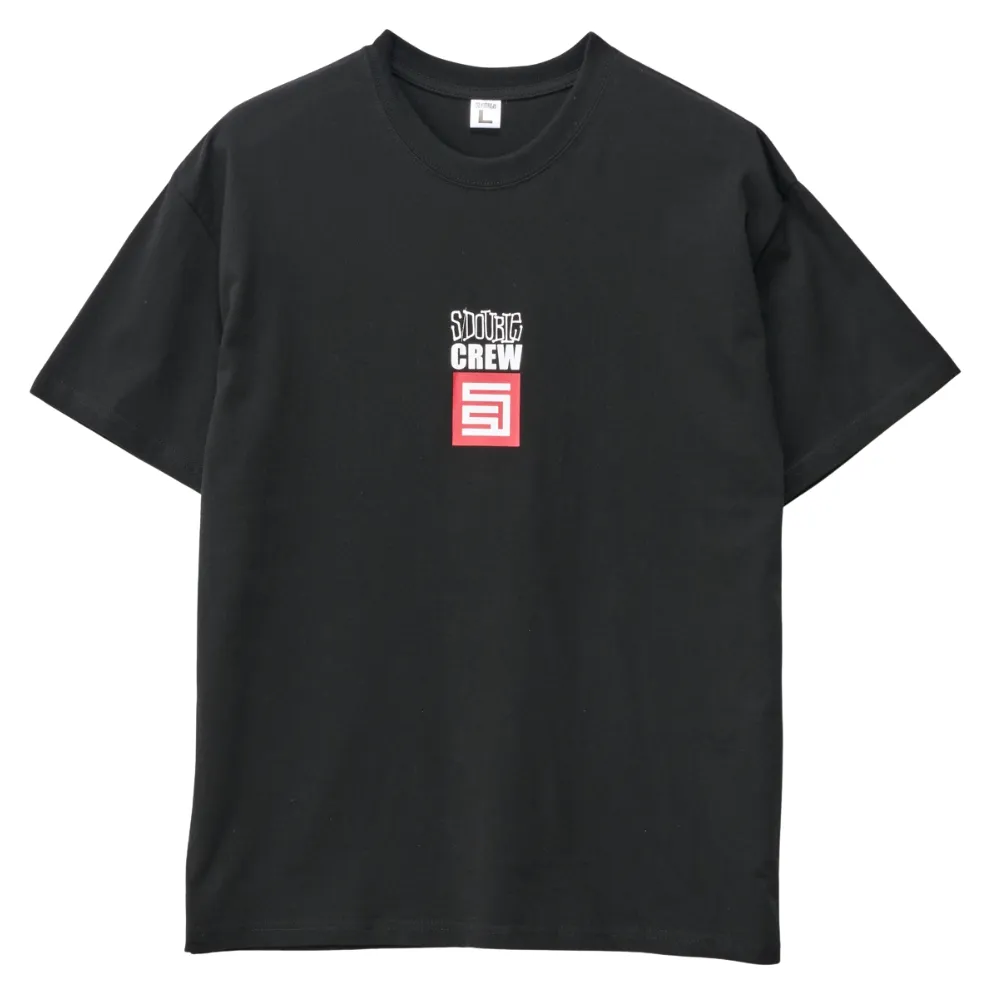 S/Double Crew Black T-Shirt [Size: M]
